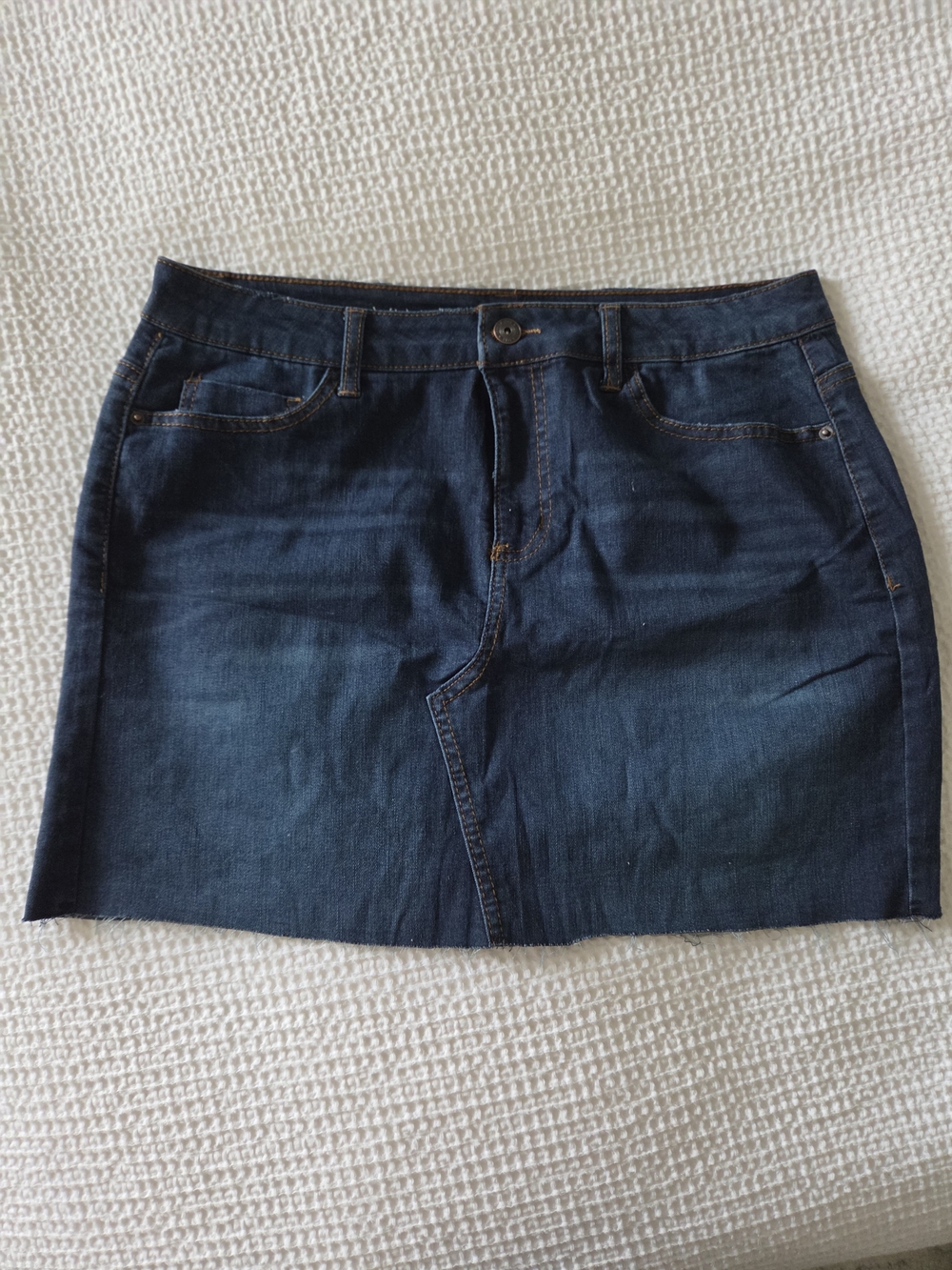 Vanilla Star Dark Blue Denim Mini Skirt